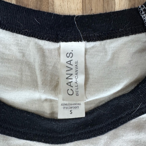 Bella Canvas Black and White Raglan “The Last Revel” - Picture 3 of 4